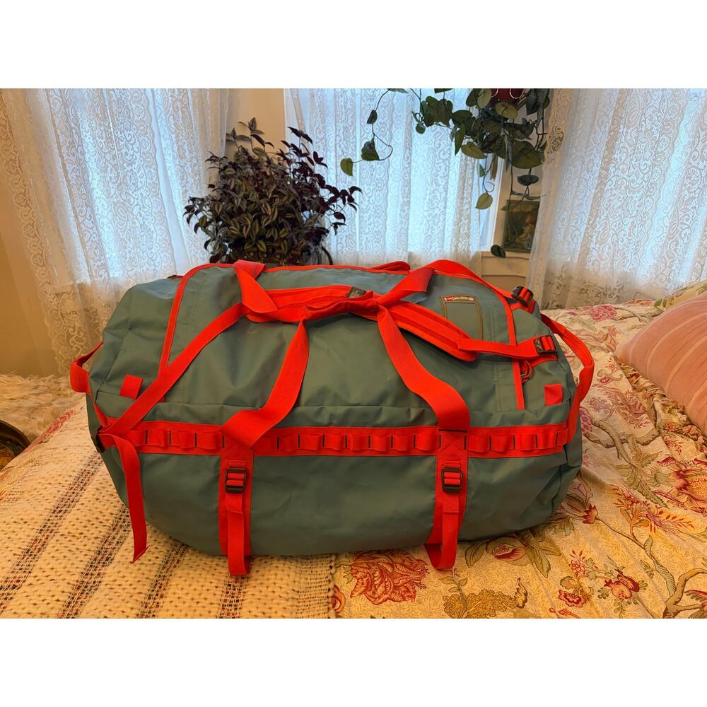 The North Face Base Camp Duffle Bag Large Blue Orange - Picture 12 of 14